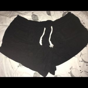 Black draw string shorts